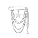 jewelry hip-hop fashion glossy five-pointed star brooch women's personalized creative fashion pin pendant