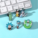 Rick and Morty brooch factory creative fashion shirt personalized clothing micro seal