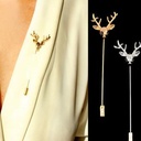 Yiwu vintage deer head elk long brooch men's suit collar pin Yiwu manufacturers retail and F007
