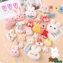 Spring and summer rabbit brooch plush cute small animal cartoon Japanese girls clothing shoes bag pendant small gift