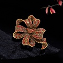 Retro Bow Diamond Brooch Atmospheric Luxury Rhinestone Corsage Alloy Metal Pin Coat Coat Buckle