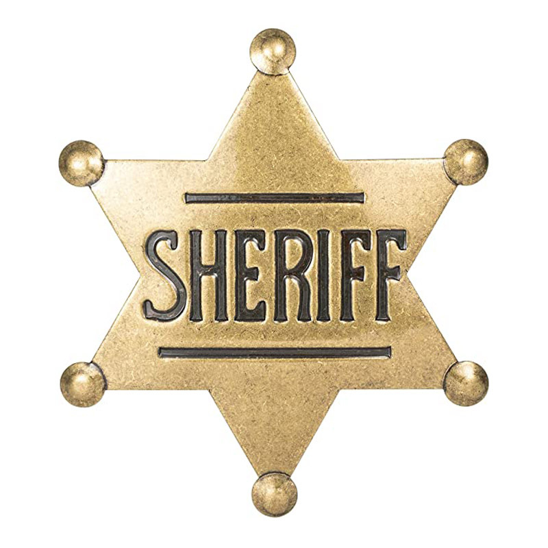 retro creative badge brooch hot selling accessories brooch Sheriff