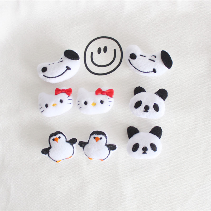 Cartoon Plush Brooch Cute Little Panda Penguin Doll Little kt Snoopy Headwear Accessories Clothes Bag Accessories