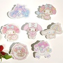 Acrylic Brooch Flower Harajuku Cartoon Gemini Sanrio Student Badge Bag Pin Patch Small Jewelry