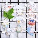 ins Japanese and Korean cartoon acrylic brooch patch Yugui dog badge White cute hat hairpin accessories