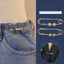 Pin women's pants to change small tightening artifact brooch waist jeans fixed clothes accessories