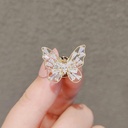 Smart Butterfly Hollow Zirconia Brooch Anti-Light Buckle Pin Elegant Cardigan Silk Towel Buckle Fixed Clothes Gift