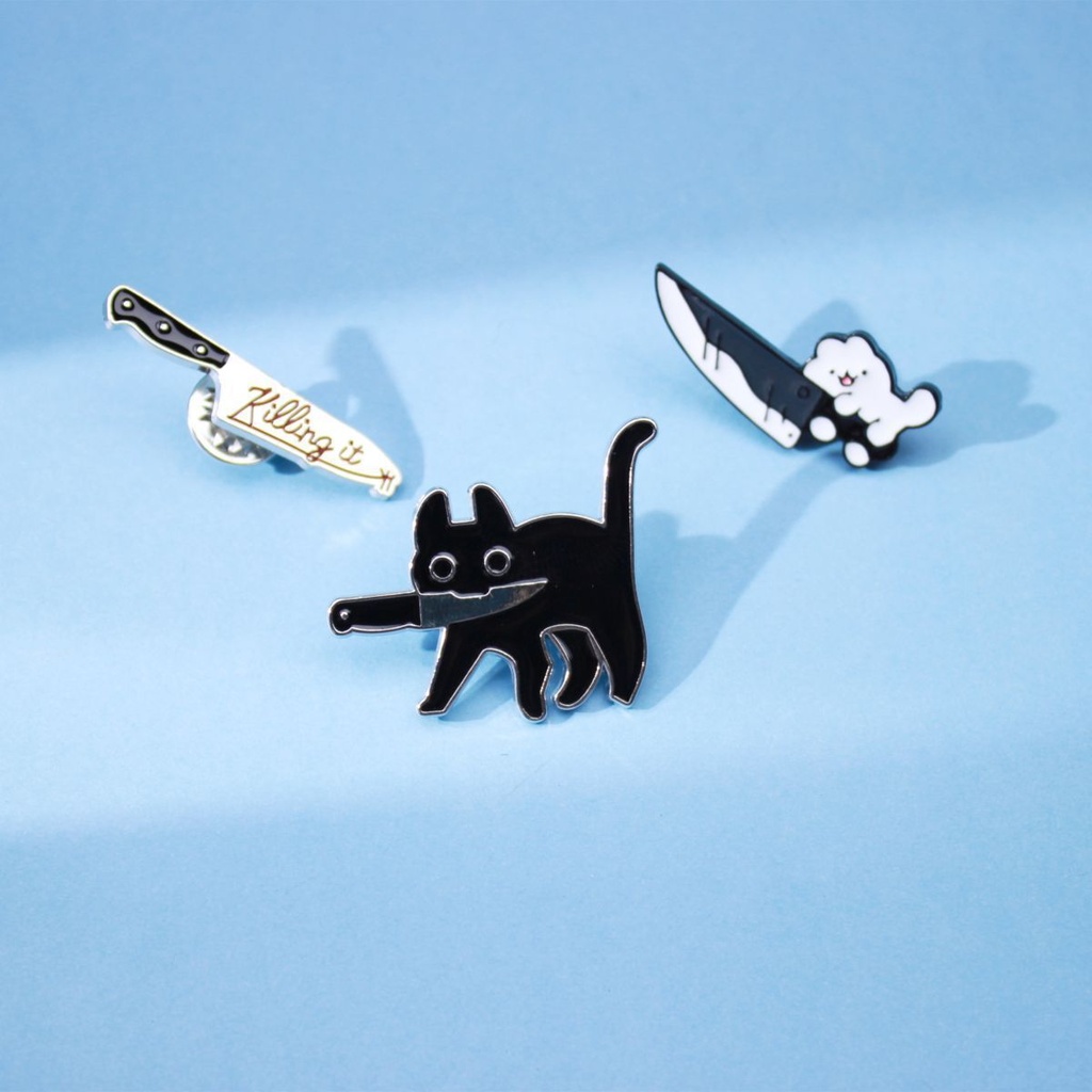 Cat creative cute Japanese brooch cartoon personality badge pin clothes bag funny decorations trendy men and women