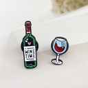 wine wine Bottle wine Glass Drop Oil Brooch Badge Accessories wine time Red wine time Accessories