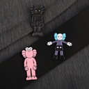 Cartoon Badge Metal Badge Street Art Animation Violence Bear Chest Collar Pin Baked Paint Brooch Clothes Bag Accessories