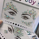 luminous face stickers face tattoo stickers Halloween resin acrylic Diamond stickers tattoo stickers