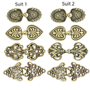 4 pieces retro sweater shawl clip alloy Cape brooch clip collar dress pair buckle clip