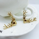 Collar collar pin retro alloy elk head brooch shirt suit collar pin jewelry