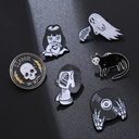 Punk Cool Personality Brooch Wansheng Abstract Theme Skull Ghost Animal Badge Movie Pin