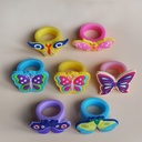 Popular VC soft rubber ring Butterfly series cartoon children's jewelry promotion small gifts