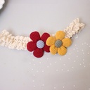 Korean version of baby knitted flower hair band hair band children elastic headband headdress Hundred Days hair accessories