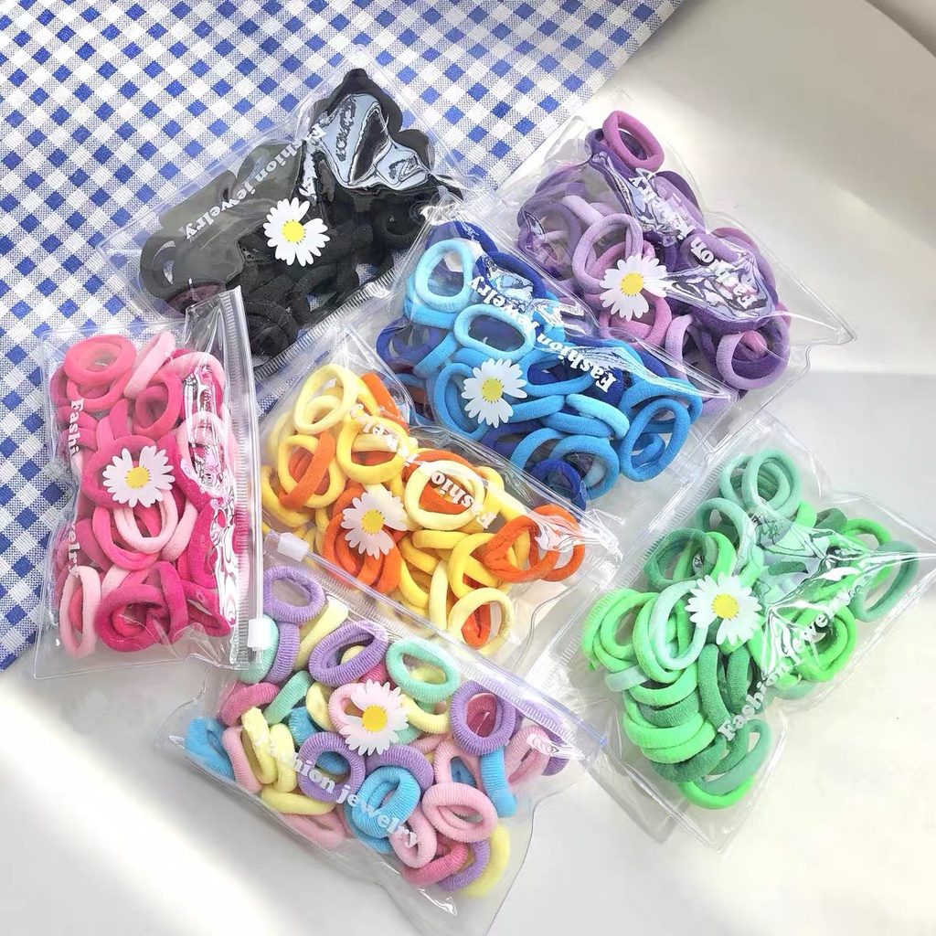 Factory Korean version of children's high elastic seamless towel ring hair ring hair accessories Princess headband cute baby rubber band