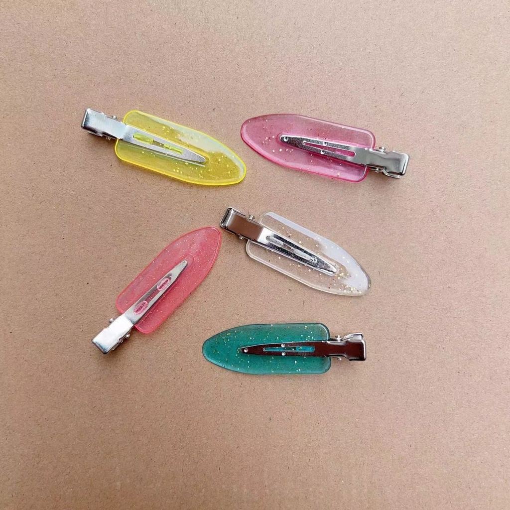 diy jewelry accessories glitter powder seamless clip candy color bangs clip children's hairpin