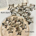 y2k Millennium Wind Bright Silver Five-pointed Star Girl's Side Bangs Girl's All-match Hairpin Star Hairpin Headdress