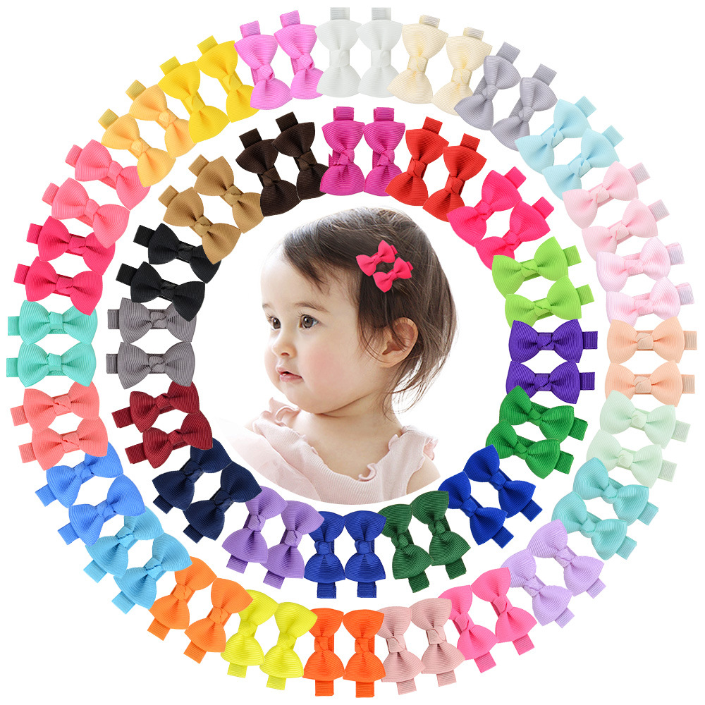 children's jewelry 20 color handmade cute bow webbing bag hairpin hairpin 795