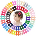 亚马逊欧美儿童饰品 20色手工制作可爱蝴蝶结织带包发夹发卡795