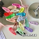 3cm frosted color drop glue BB clip like leather paint children's small hairpin broken hair bangs hairpin hair accessories