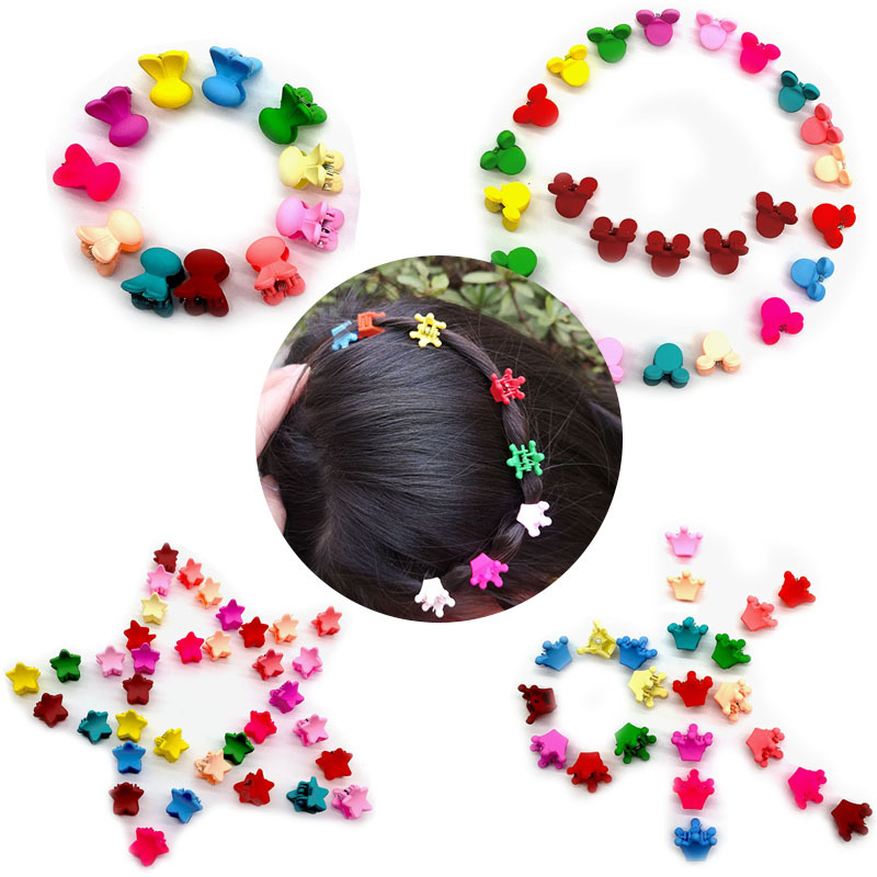 Korean Hyuna Mini Small Grab Clip Frosted Baby Hairpin Candy Color Rabbit Crown Plum Clip Cute Hair Accessories