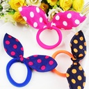 Korean Ultrasonic Rabbit Ear Hair Ring Simple Elegant Small Fresh Style Headwear Wave Point Bow Tie Hair Band