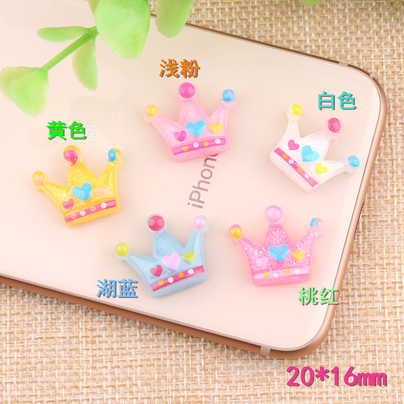 Small crown diy resin accessories diy children hair accessories diy children ring material diy phone case accessories