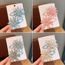 Korean style children's hairpin Aisha princess hair accessories frozen snowflake hairpin girl side clip little girl clip