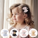 91005 Wave Dot Mesh Star Hairpin Bronzing Bow Drops BB Clip Sweet Princess Bye-bye Clip Hair Accessories