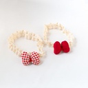 Baby Bow Hair Band Children Girls Red Plaid Stretch Baby Hair Accessories