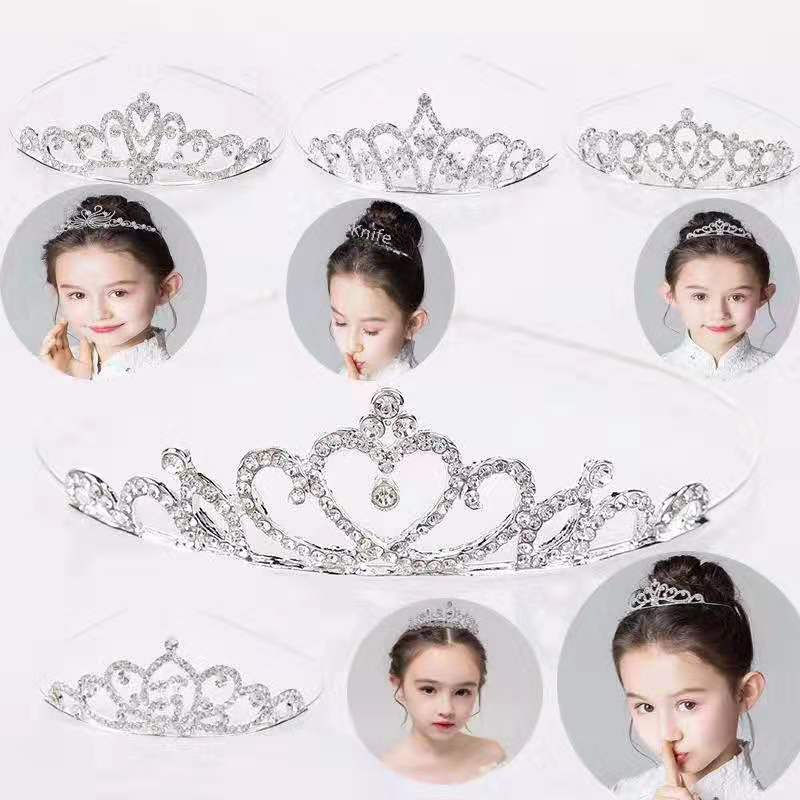 rhinestone hairband alloy headband pearl headdress bride hair accessories children hair accessories Crown hairpin