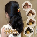 Children's Grab Clip Small Hairpin Back Head Half Tie Head Autumn and Winter Curry Cute High Pony Tail Shark Clip