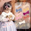 91110 Japanese and Korean baby hair clip cotton linen children hair clip manufacturers spot bow hair clip