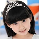 Supply Alloy Electroplated Thick Silver Children Heart Headband Crown Girl Headband Princess Birthday Gift Hair Accessories