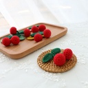 Tassel small cherry children's hair clip handmade crochet wool baby BB clip hair clip hot hair accessories finished