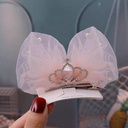 Girl's Princess Bow Hairpin One-year-old Hair Accessories Antique Pearl Hairpin Baby Girl Top Clip