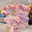 Children's Hairpin Little Girl Cute Super Cute Bow Clip Baby Clip Headwear Girls' Hairpin Head Rope Rubber Band