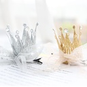 Princess Birthday Children's Hair Accessories Girls' Three-Dimensional Lace Crown Hairpin Baby Top Clip Side Clip Individual Packaging