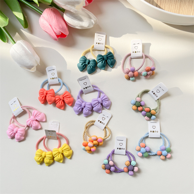 Fresh children's hair band girls' hair rope does not hurt hair baby hair tie rubber band hair accessories Princess headdress cute hair rope