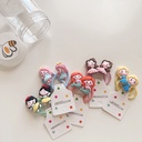 Cartoon Resin Princess Series Children's Cute Pair Hair Rings Rubber Tendons 5-piece Boxed Hair Accessories