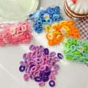 Children's Hair-free Rubber Band Seamless Durable Towel Ring Macaron Small Hair Band Headwear High Elastic Simple