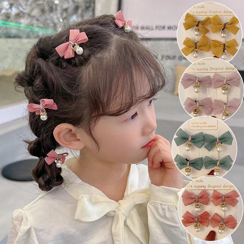 Korean Style Bow Hairpin Princess Cute Hair Accessories Girls' Hairpin Hairpin Bow Hair Accessories Children's Hairpin