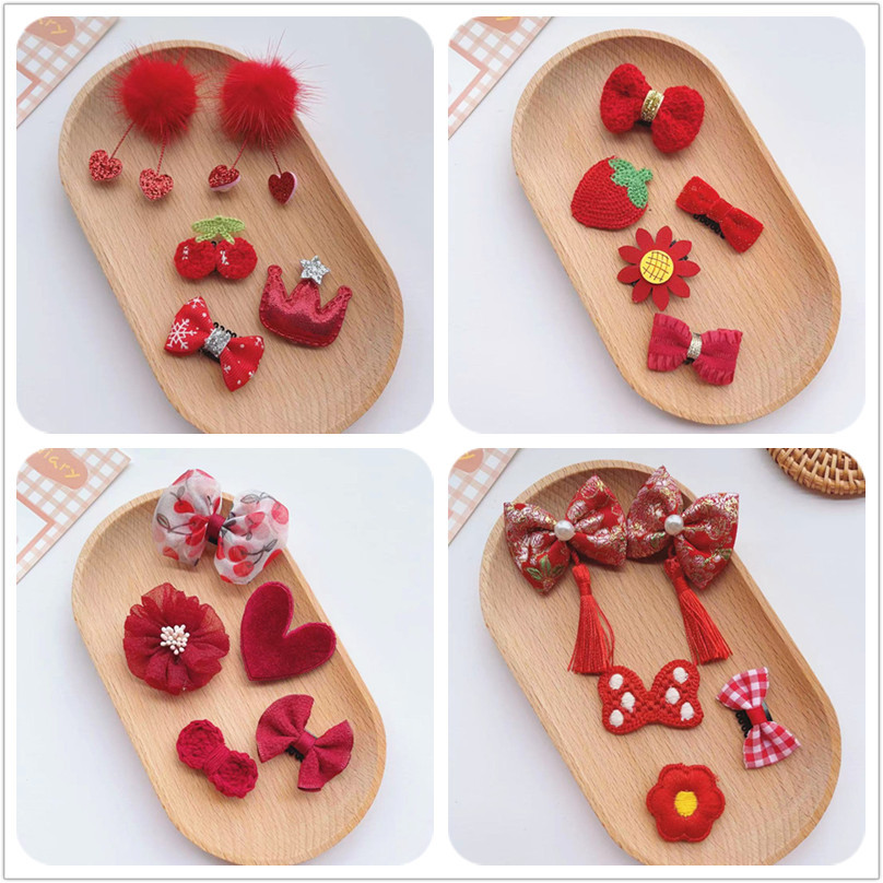 Chinese Style Children's Hair Accessories Year Girl's Hair Clip Baby Hair Clip Baby Fetal Hair Clip Festive Small Hair Clip