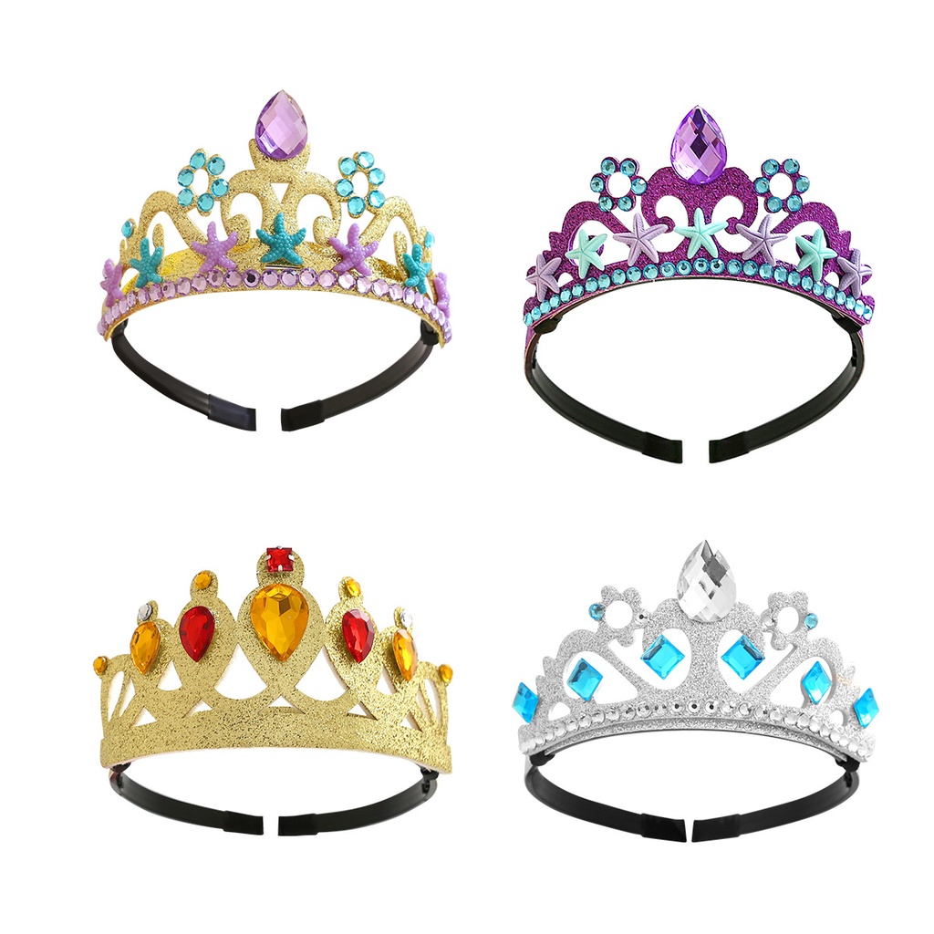 Factory spot children's crown hair band headdress hair accessories birthday gift children's crown hair band