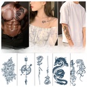 herbal tattoo stickers long-lasting waterproof juice stickers Eagle scorpion Internet celebrity arm half arm simulation tattoo stickers