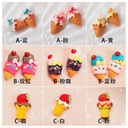 Ice cream resin simulation dessert DIY mobile phone case cream accessories children's headwear material