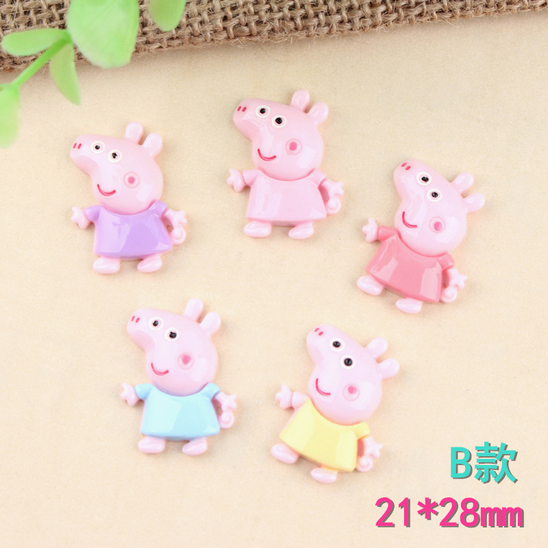 Piggy bunny Rebecca diy resin accessories children's hair accessories material diy phone shell beauty accessories