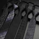 Tie Men's Dress Business Wedding Bridegroom Shirt Professional Student Black Grey 6cm Knot Free Zipper Lazy